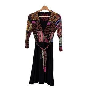 Desigual Multicolor Patterned Long Sleeve Dress